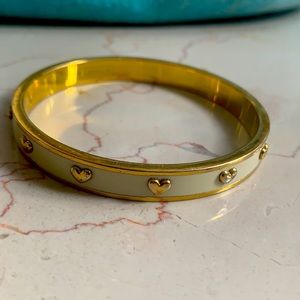 Coach enamel Bangle or bracelet. Gold & Cream